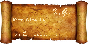 Kirr Gizella névjegykártya